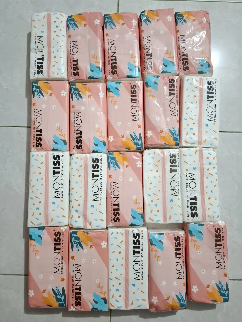 PAKET 20 PCS Tissu Wajah Montiss 150 Sheets 2ply Tisu Tebal Lembut FACIAL