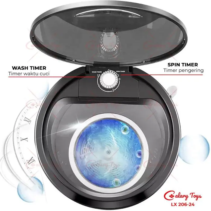 SPEEDS Mesin Cuci Mini Pengering Dapat Dilipat Portable Mini Washing Machine Hemat Daya Safety 206-24 4