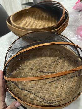 Product Review of Dulang Net Buluh Set 3 Murah / Bamboo Tray With Net / Bekas roti / Bekas Kuih / Fruit Tray / Bekas buluh Murah from Z**i 0
