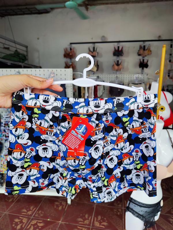  ComBo 3 Quần lót nam quần sịp đùi boxer nam vải thun lạnh cao cấp in hình hoạ tiết cute shin doremon 