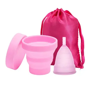 XCEEFIT Menstrual Cup Reusable FDA Certified Silicone with Pouch - XC44