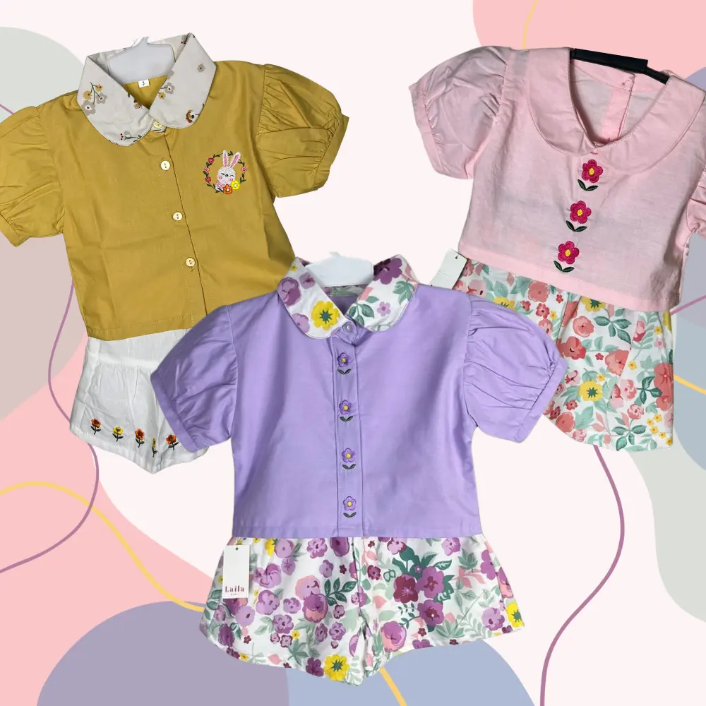 SETELAN LAILA KATUN BUNGA FLORAL | KATUN 100%