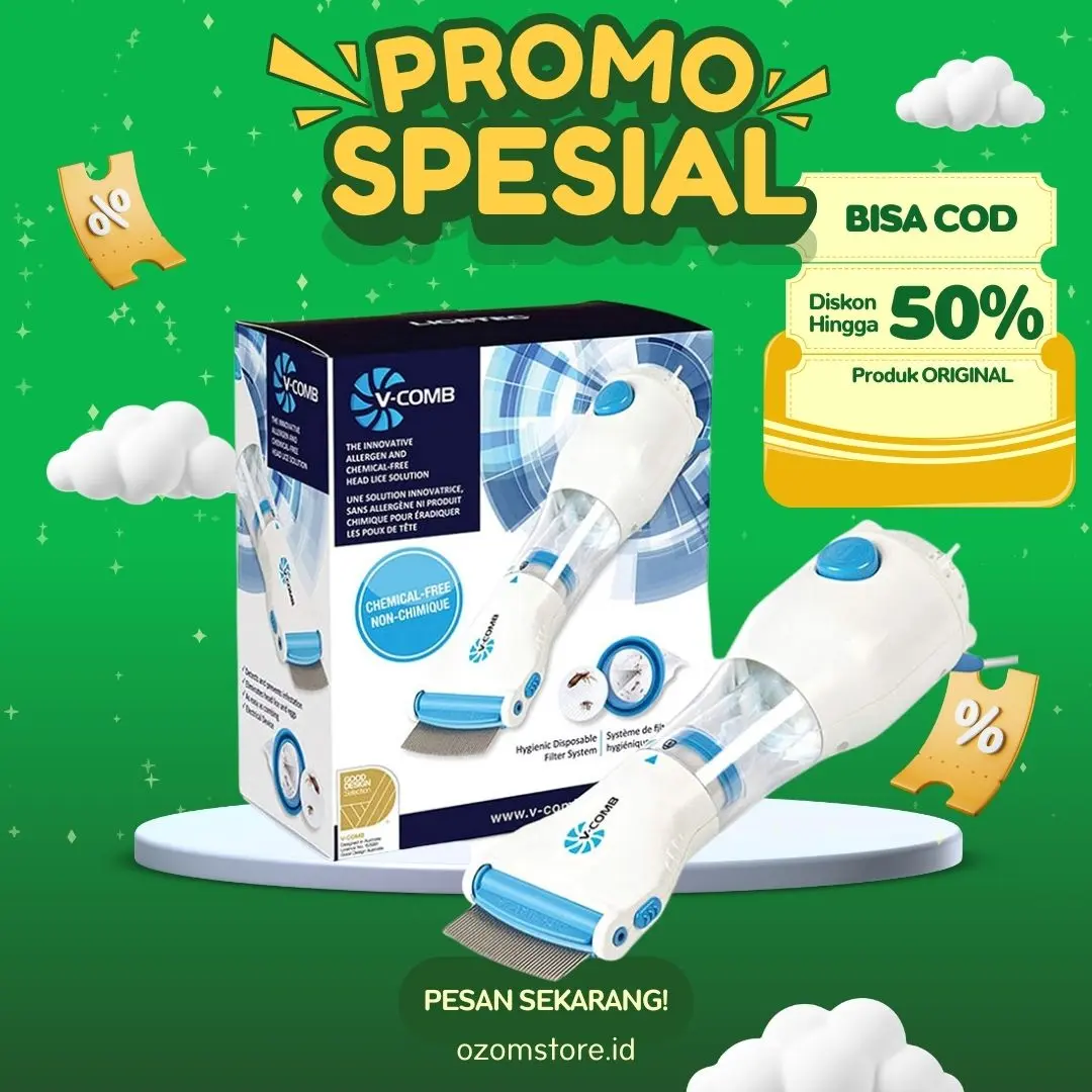 V-Comb Sisir Kutu Elektrik Flea Vacuum Comb Sisir Penghilang Kutu Rambut Berteknologi Terbaru
