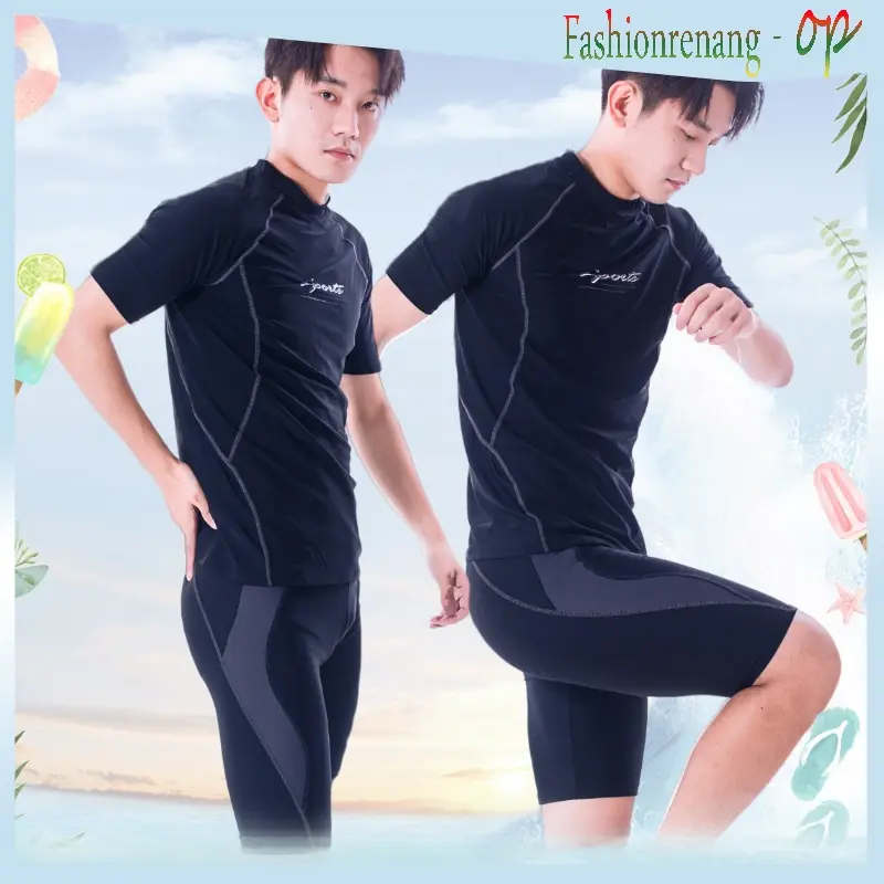 91016-1 Baju renang pria /Baju renang cowok/baju renang dewasa/baju renang satu set 0