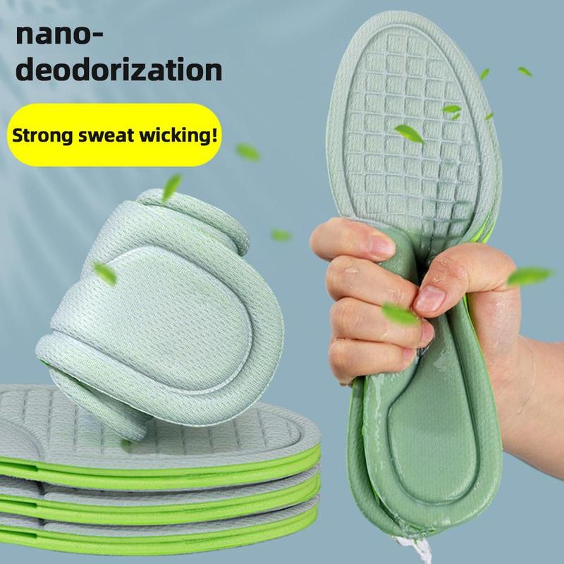 Product Introduction of 1 Pair Memory Foam Insoles Men Women Nano Deodorization Insole Sweat Absorption Sports Running Insoles 15