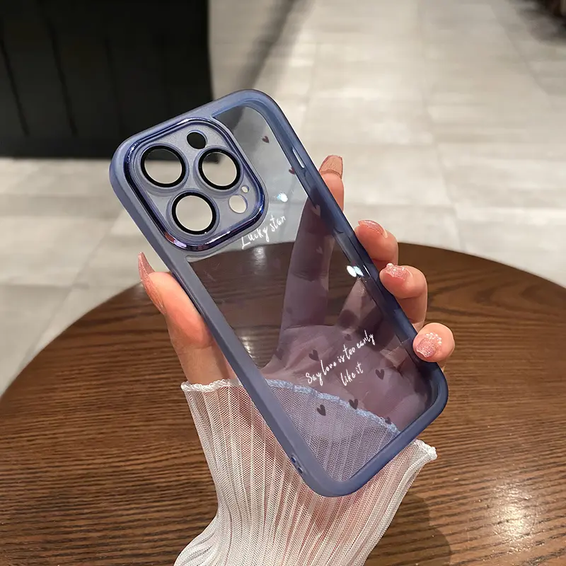 Ốp Điện Thoại, Mềm Mại Và Mịn, Tương Thích Với iPhone 11／12 / 13 / 14 / 15 / 16 Pro Max  Được Trang Bị Phim Ống Kính Trong Suốt, Chống Sốc Và Chống Thấm Nước, Phụ Kiện Ốp Điện Thoại Di Động 3