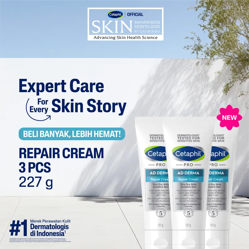 Cetaphil Pro Ad Derma Repair Cream 227g Triple Pack 0