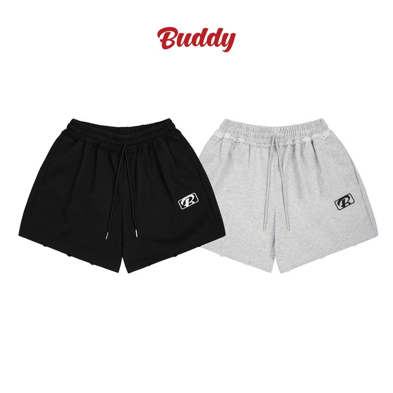 [BUDDY] SWEATSHORTS - Quần short nỉ nam nữ vải chân cua form trên gối ống rộng