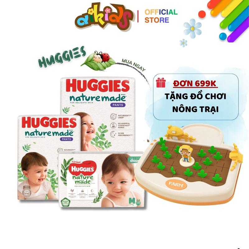 Bỉm dán/quần siêu cao cấp HUGGIES PLATINUM NATURE MADE - Hàng chính hãng M58/L44/XL 38/XXL26/S82/NB60 Cho Bé