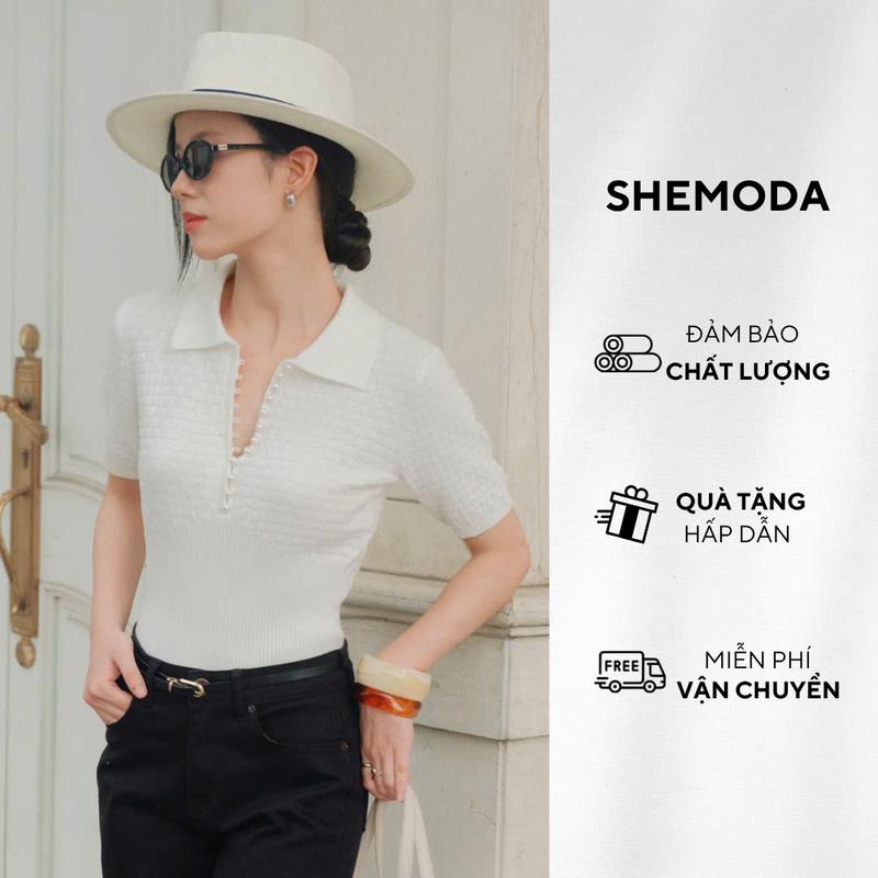 PEARL KNIT TOP - Áo dệt kim SHEMODA cách điệu nhẹ nhàng cho Nữ trẻ trung, hiện đại