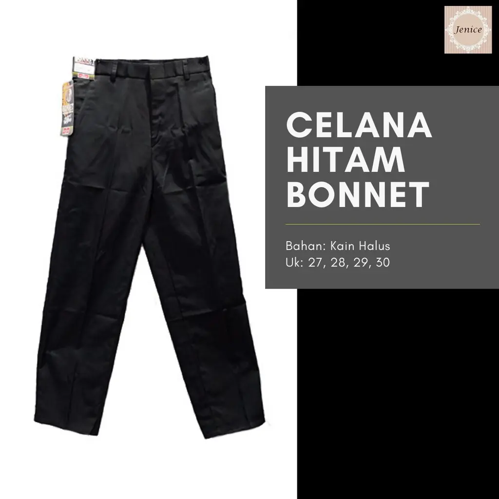 Celana Bahan Kain Hitam Panjang Formal / Kerja / Kantor Pria Dewasa Standar Murah