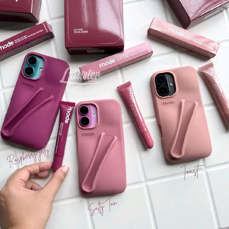 ◤FREE LIPGLOSS & BOX◢ SILICONE SOFT PHONE CASE LIP HOLDER (11 12 13 14 15 16 PRO PLUS PROMAX) 1