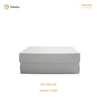 Gambar Kardus Box Packing 31x18x11 Putih Polos Duplek + Kraft untuk Sepatu & Sandal - Tokodus TKI dari Tokodus TKI Kab. Bandung 1 Tokopedia