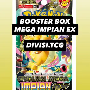 Divisi.TCG BOX EVOLUSI MEGA IMPIAN EX POKEMON INDONESIA Booster Pack High Class Kartu Permainan