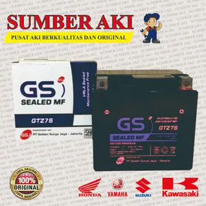 Aki Motor GTZ7S Accu Kering MF VARIO 125/150 BEAT SCOOPY ISS CB150R NMAX SATRIA FU Sonic Motorcycle Baut