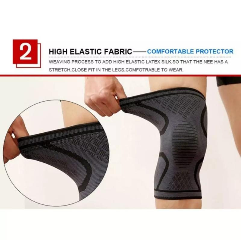 (Harga SEPASANG) Pelindung Lutut Perlengkapan Olahraga Alat Kesehatan Knee Compression 3