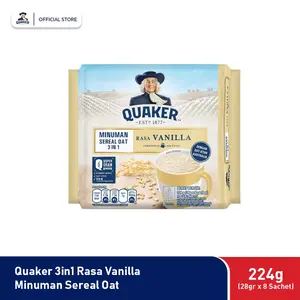 [ Hadiah ] Quaker 3in1 Vanilla Polybag 224g Minuman Sereal Oats
