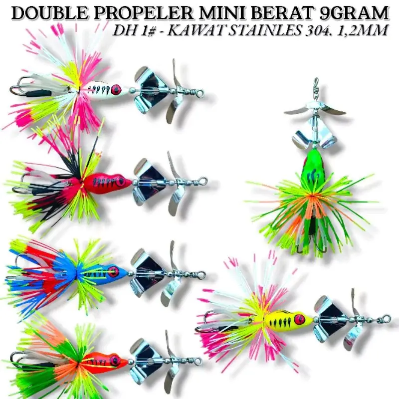 DOUBLE PROPELLER MINI 9GRAM. UMPAN CASTING GABUS Lure