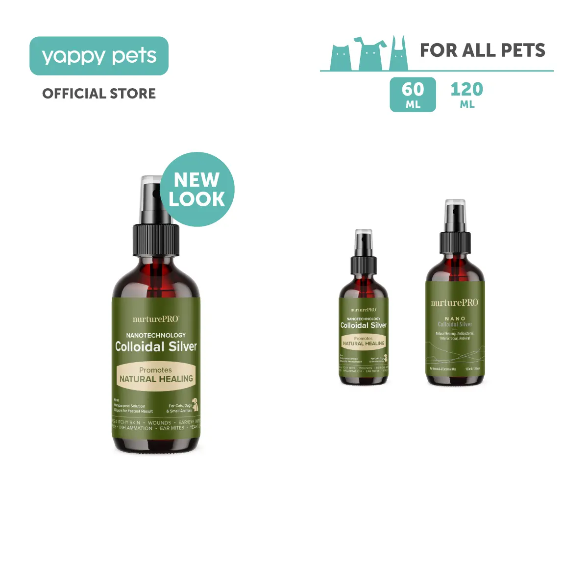 NurturePRO NANO Colloidal Silver Pet Treatments for Wounds