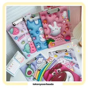 TSA (COD) Papan Jalan Motif Kartun Karakter 3D Papan Ujian A4 Clipboard Ujian Papan Tulis Anak Bolak Balik Besar Murah Ukuran A4 Papan Jalan Karakter Beruang Lucu (BELI LOKAL)