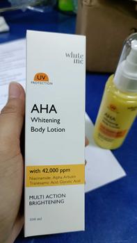 Product Review of [100ml] WHITE INC AHA Body Lotion to Whitening & Moisturising | Hand Body Lotion Pencerah Mencerahkan Melembabkan Sebagai Body Booster |  Arbutin, Glycolic, Niacinamide from r**a 2