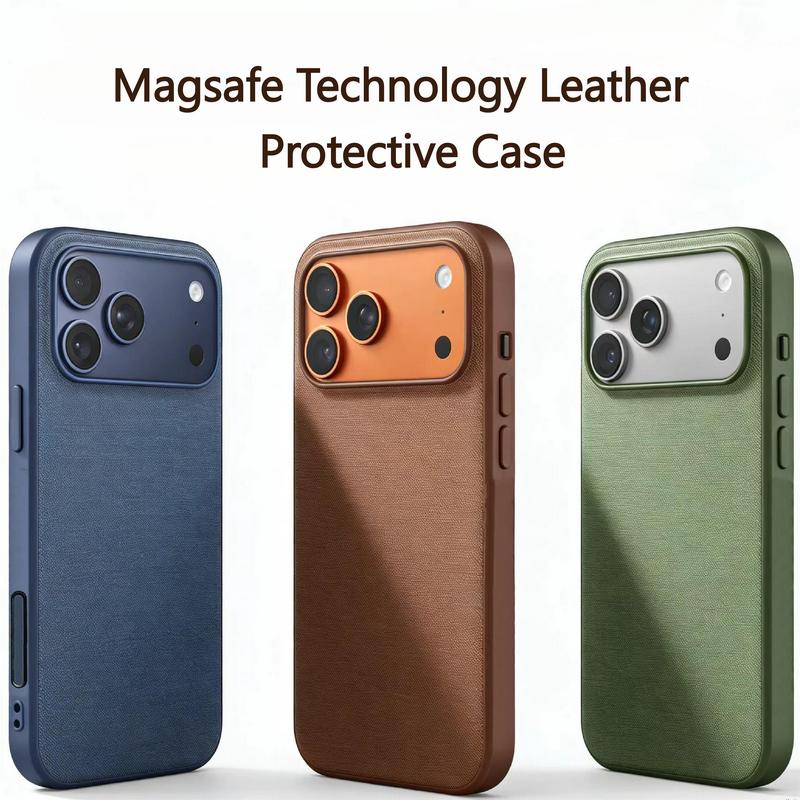 Phù hợp với iP 17 Pro Max/16/15/14/13 Pro, ốp điện thoại từ tính bằng vải công nghệ, ốp iP 17 Air chống rơi và chống bám vân tay cao cấp, hỗ trợ MagSafe.