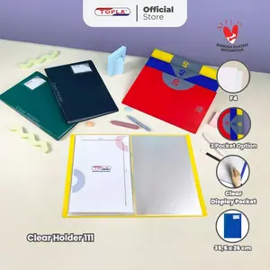 Clear Holder 111 Display Book Document TOPLA ukuran Folio F4
