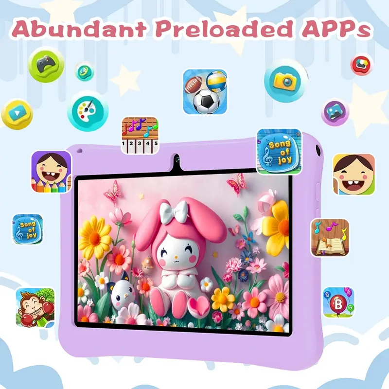 Hadiah anak-anak - kemasan tas mainan Hancdon Kids Study Tab F06 Android komputer tablet anak-anak pendidikan pembelajaran layar sentuh IPS 7 inci WiFi khusus 3