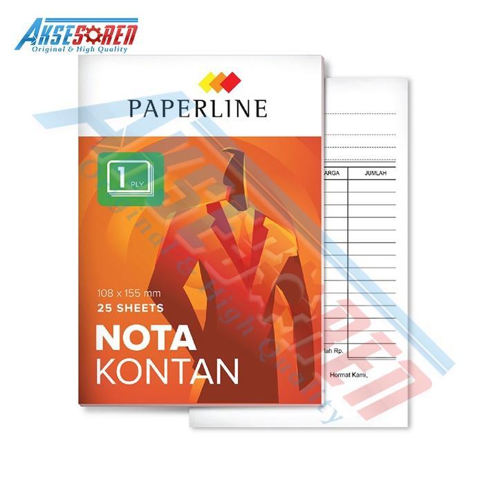 Nota Kontan 1 Ply Paperline [PPL-NK-K1-TK/10 Buku] / Nota Pembelian K1 1 Pak / Nota Barang Belanjaan / Struk Total Harga [1 Pack] Putih 2