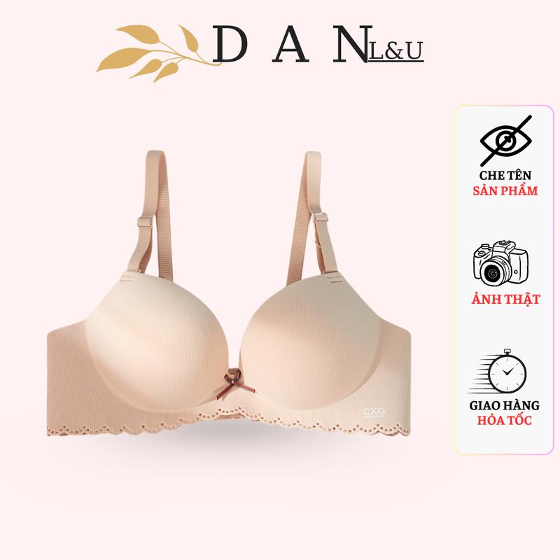 Áo Ngực Su Đúc Không Gọng Đệm Bàn Tay Tạo Khe Đính Nơ DANL&U A60