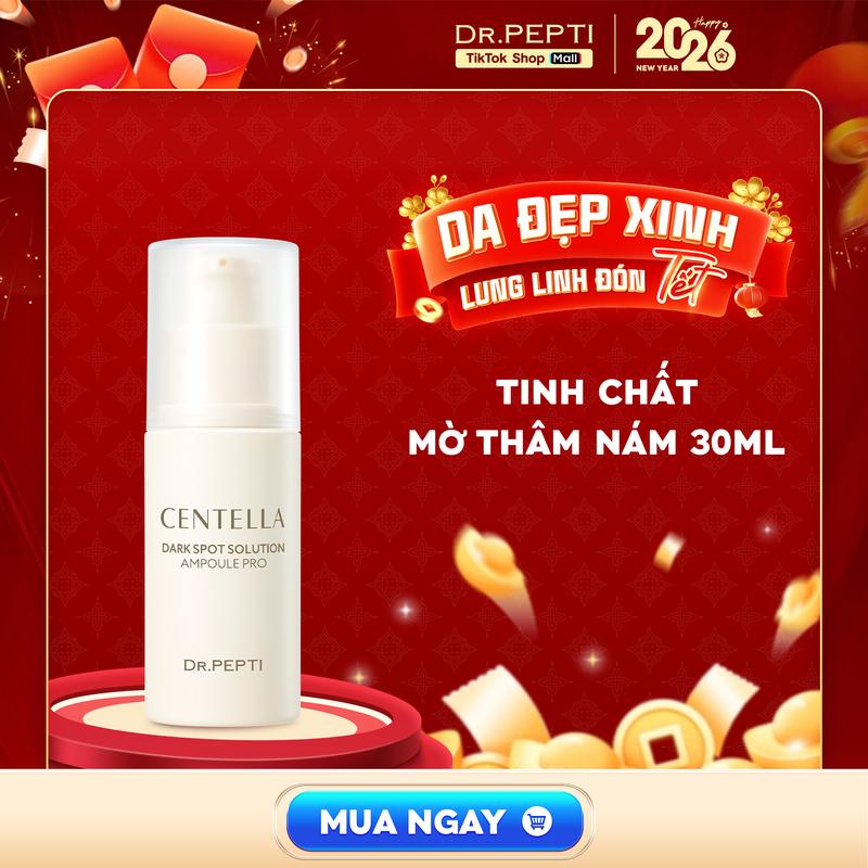  Tinh Chất Dr.PEPTI Centella Dark Spot Solution Ampoule Hàn Quốc Chính Hãng Giúp Sáng Da Mờ Thâm Nám Đều Màu Da 30ml 