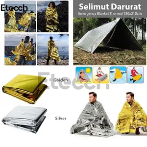 Selimut Darurat Emergency Blanket Thermal 130x210cm Camping Outdoor