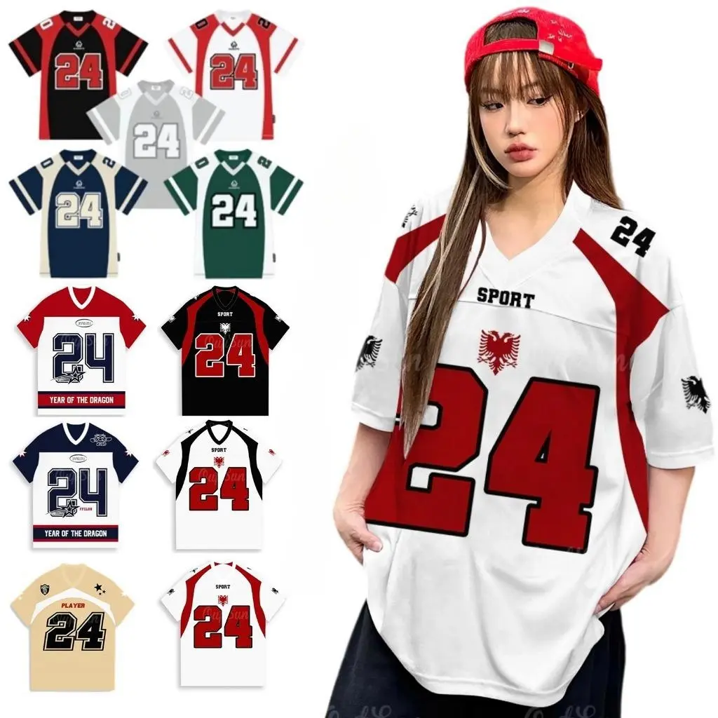 Unisex T-shirts for Both Men and Women, Retro Street Sweatshirts, Casual and Fashionable Korean Short-sleeved Loose-fitting Tops, Popular Trends in Full Swing