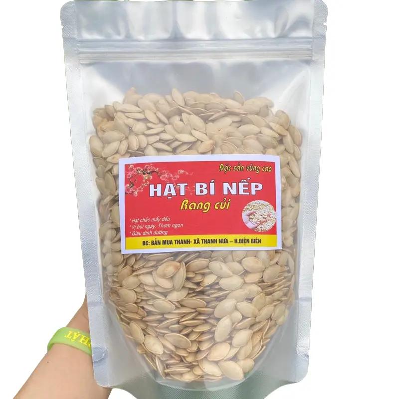 500g Hạt bí nếp rang củi - thơm ngon giàu chất dinh dưỡng.