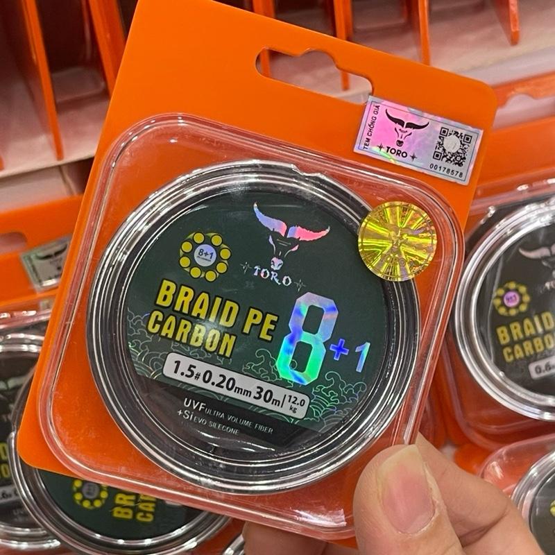 Dù câu cá PE lõi carbon thương hiệu Toro 8+1 làm thẻo câu Đài chất lượng của Toro