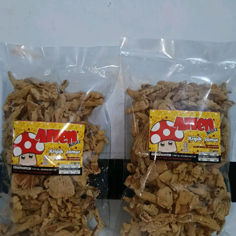 Keripik jamur cap allen ndutz / Snack / Food / Kering / Crispy / Kripik / Goreng