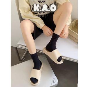 Vớ Không Xương Màu Trơn Phong Cách Nữ Sinh Nhật Bản Tất Trắng Cổ Cao Nữ Trơn Màu Sắc Vintage