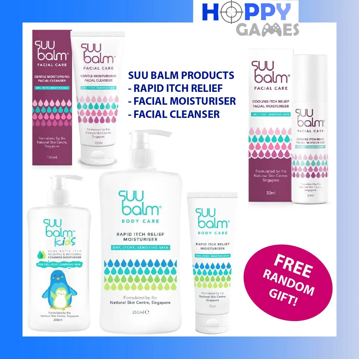 *CHOOSEOPTION* Suu Balm Body Rapid Itch Relief Gentle Kids Children Moisturising Moisturiser Cleanser Facial Moisturizer