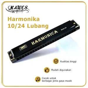 Harmonika Diatonic 10 Mall Holes dan 24 Mall Holes Key C dan Harmonica Swan 10 Holes asli  Key C Blues Jazz
