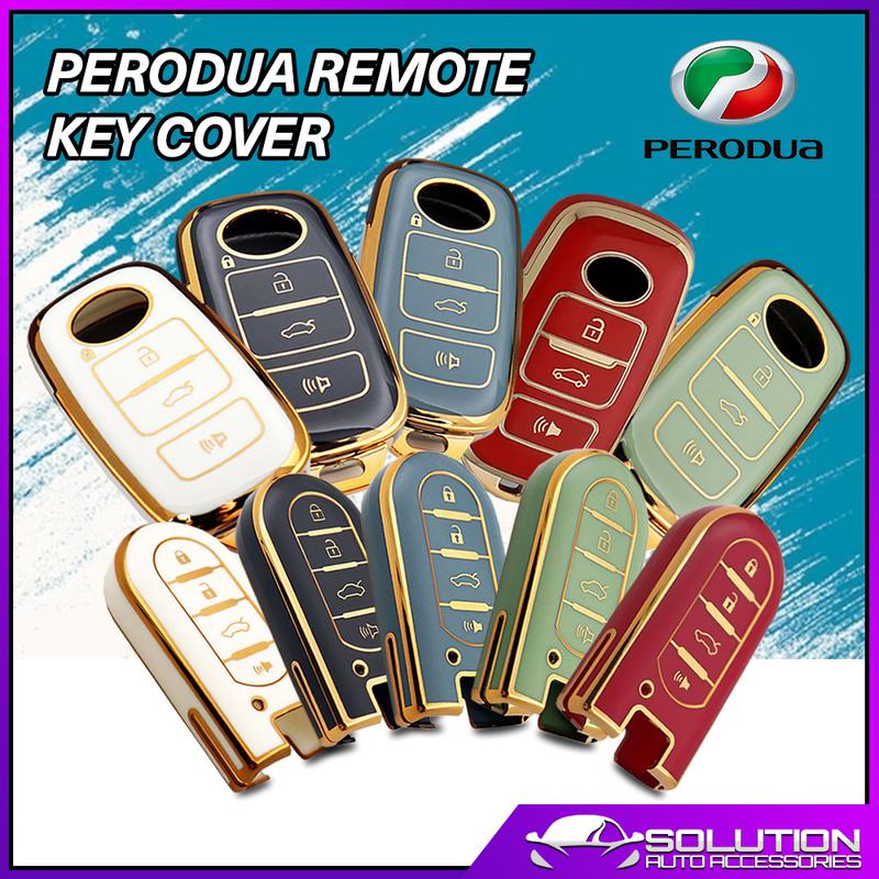 PERODUA Key Cover Chrome Reflection TPU Car Key Cover MYVI BEZZA ...
