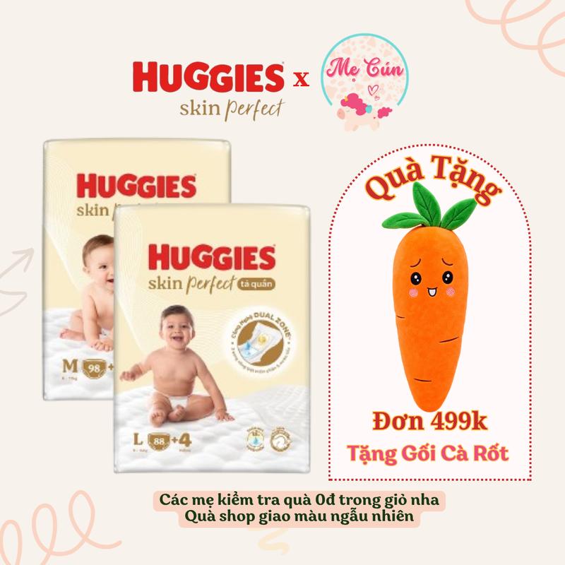Combo 2 bịch Tã quần Huggies Mega Skin Perfect M98+4, L88+4, XL72+4, XXL64+4