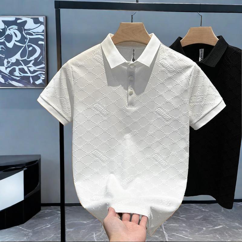 2025 polo shirt pria kaos polo cowok kaos kerah pria dewasa polo hitam pria 7