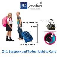 Gambar Stardust 2 in 1 Backpack and Trolley Premium - Tas Koper Sekolah Anak dengan Intelligent Strap System & Penutup Roda Otomatis Material Waterproof Ringan dan Kuat untuk Anak Usia 6 Tahun - BLACK dari Tosyen Okiedog Kota Administrasi Jakarta Utara 5 Tokopedia