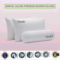 Gambar Bantal Guling Hotel Polymicro Pillow Dacron Silicone Ukuran 43x60 & 33x85 Bahan Halus Adem Awet Nyaman Tidak Luntur Putih Bed - Putih silicone, 1 Bantal dari Toko Haruun Kab. Tangerang 1 Tokopedia