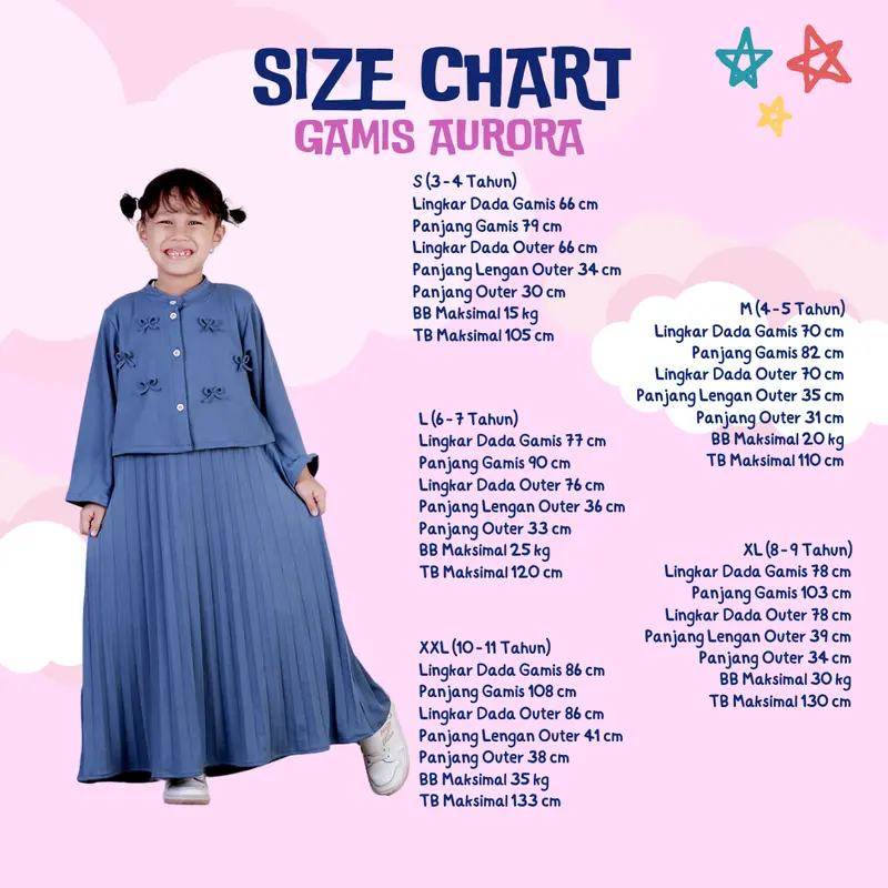 Dungdungkids Gamis Anak Aurora Coquette 2 in 1 Knitt Plisket 3 - 11 Tahun 8