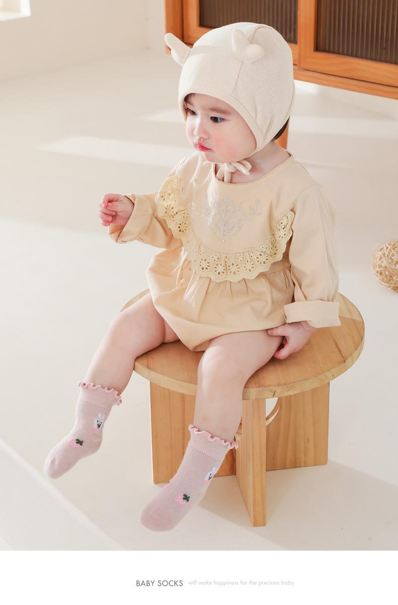 Product Introduction of Spring Summer Thin Cotton Mesh Breathable Baby Socks Cute Girls Crew Socks Lovely Cartoon Baby Socks 8