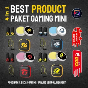 PAKET GAMING SARUNG JEMPOL BEDAK GAMING HEADSET PLUS TAS 4 IN 1