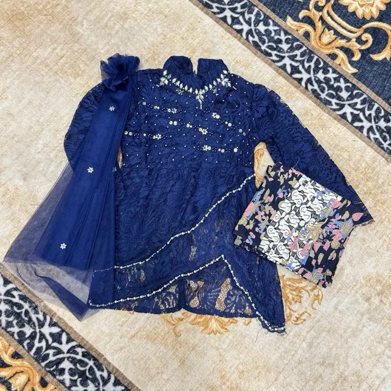 Kebaya Anak Selena Setelan Baju Anak Usia 4-12 tahun Kebaya Brukat Anak Perempuan 2