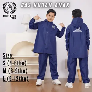 ARATHA Jas Hujan Anak Karakter Pria Wanita Usia 4-12tahun Mantel Anak