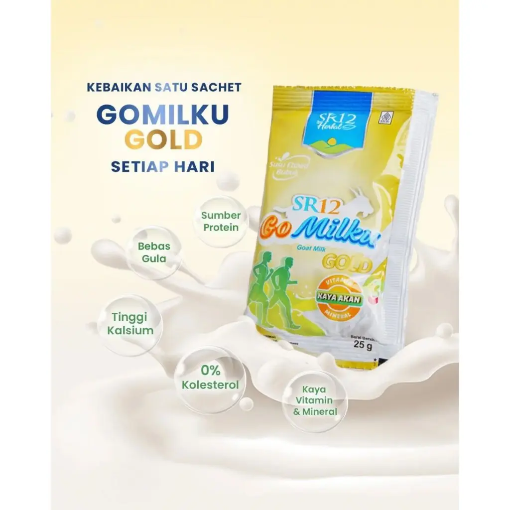 GOMILKU GOLD SACHET (isi 40 Sachet per pack) Susu kambing Etawa Premium